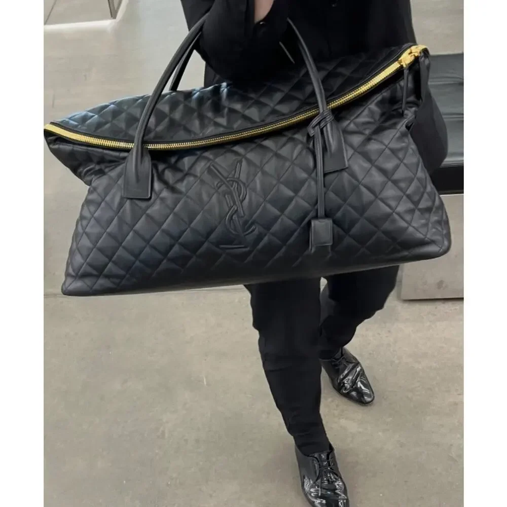 Saint Laurent YSL monogram ES giant Black Quilted Leather travel bag made Italy